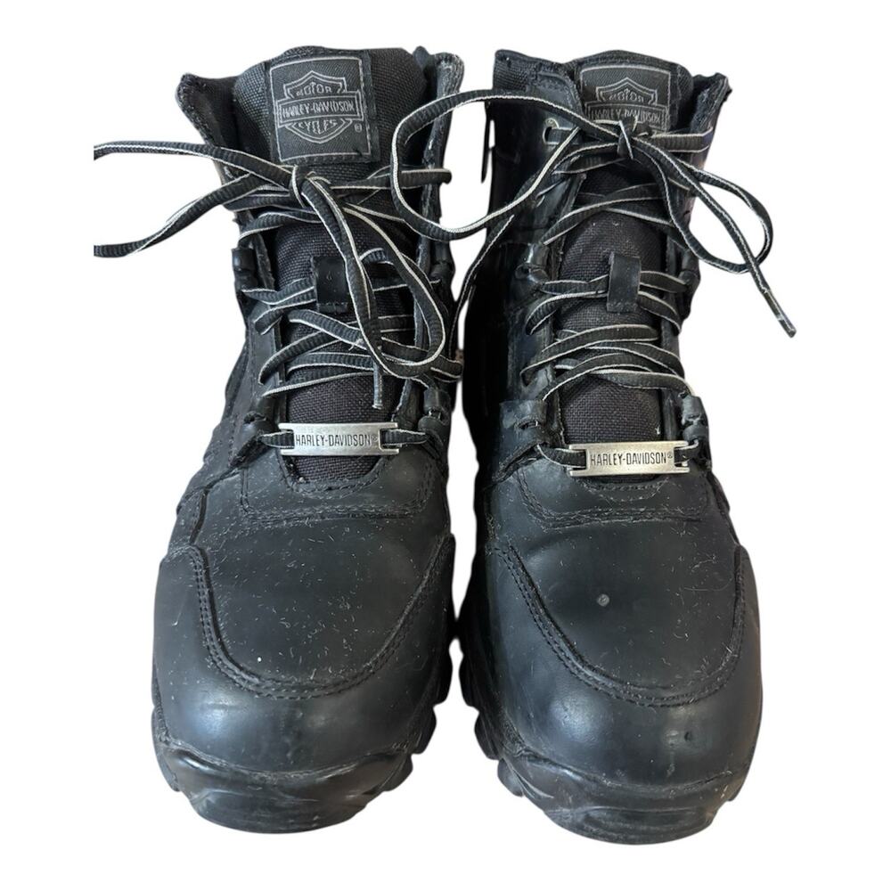 Harley Davidson Men's Leather Moto Boots Round Toe Men’s 10.5